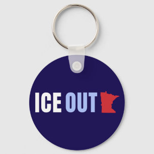 ICE OUT Anti Trump Keychain