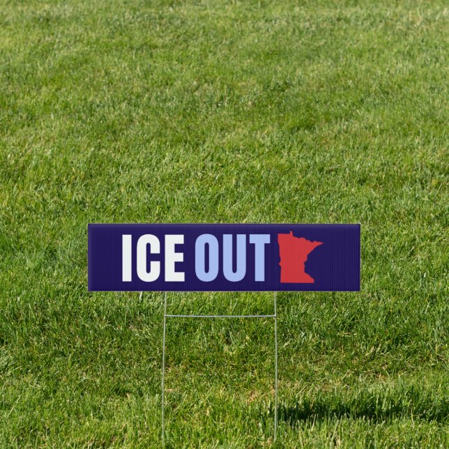 ICE OUT Anti Trump Sign (Insitu)