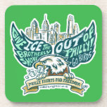 ICE Out / Go Birds! Coaster Set<br><div class="desc">Yeah,  GOOD things happen in Philly,  when we stand up for immigrant rights! Show solidarity while also reppin' the Birds.</div>