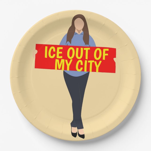 Ice Out of My City Paper Plate (Front)