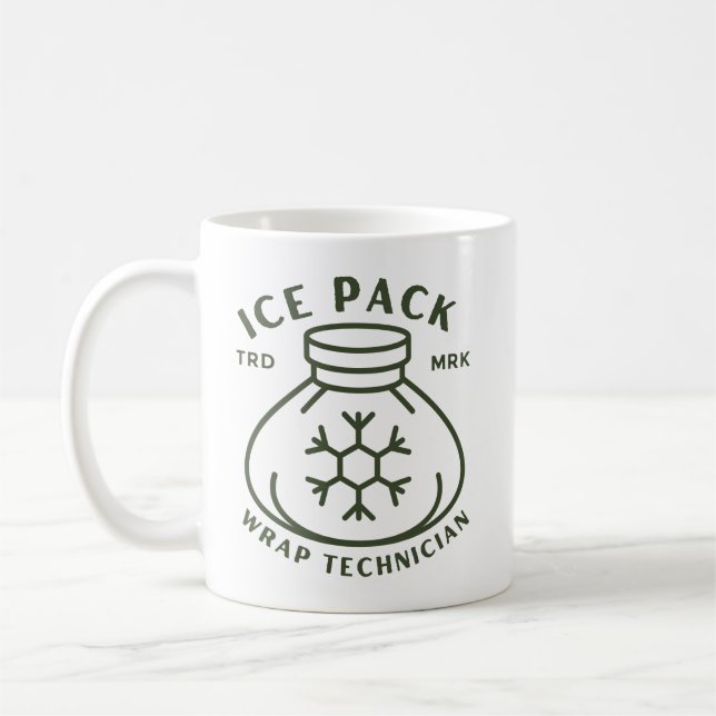 Ice pack wrap technician coffee mug (Left)