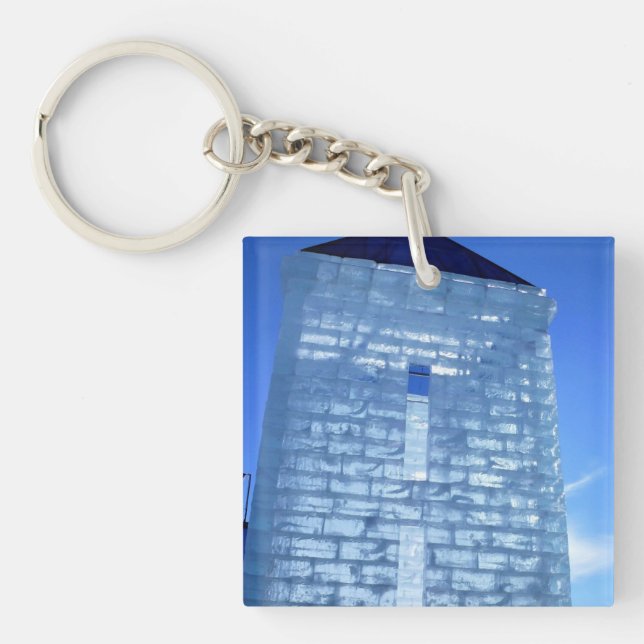 Ice Palace at Carnaval de Quebec, Canada Keychain (Front)