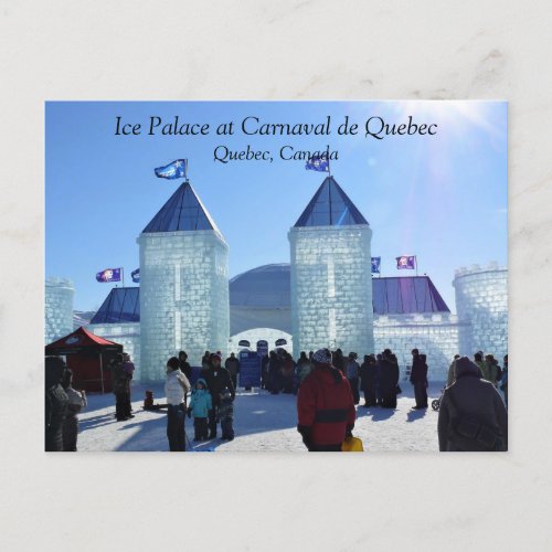 Ice Palace at Carnaval de Quebec Canada Postcard