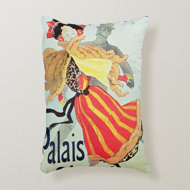 Ice Palace', Champs Elysees, Paris, 1893 Accent Pillow (Front(Vertical))