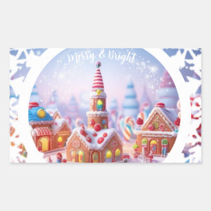 Ice Palace/Winter Ball/Wreath/ Rectangular Sticker