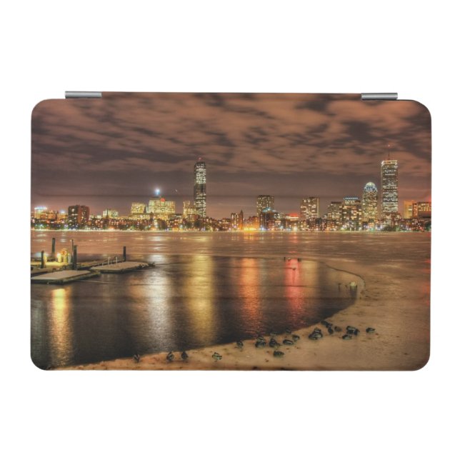 Ice partially melted on Charles River in Boston iPad Mini Cover (Horizontal)