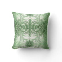 Ice patterns cushion green