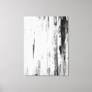 'Ice Pick' Black and White Abstract Art Canvas Print