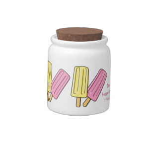 Ice pop cartoon illustration candy jar