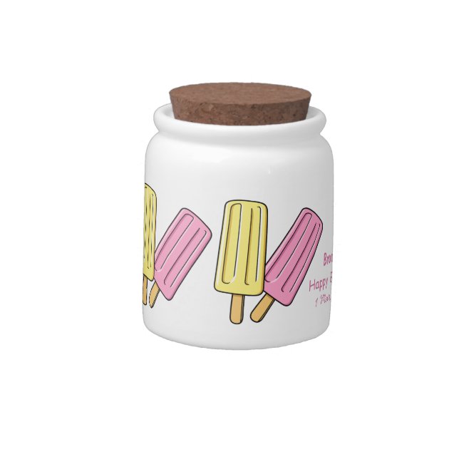 Ice pop cartoon illustration candy jar (Left)