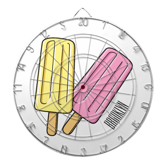 Ice pop cartoon illustration dart board (Front)