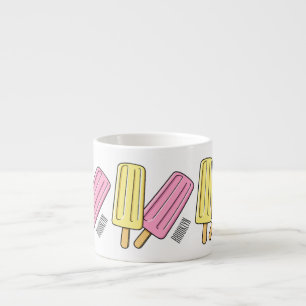 Ice pop cartoon illustration  espresso cup