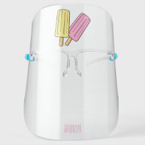 Ice pop cartoon illustration face shield