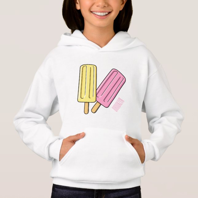 Ice pop cartoon illustration  hoodie (Front)