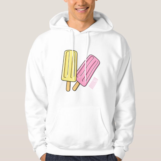 Ice pop cartoon illustration  hoodie (Front)