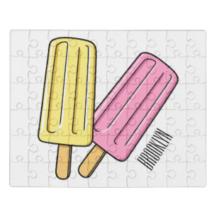 Ice pop cartoon illustration jigsaw puzzle