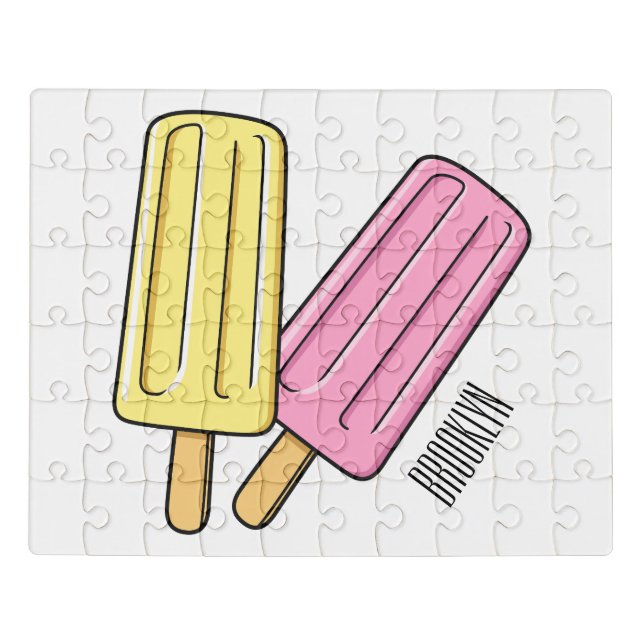 Ice pop cartoon illustration jigsaw puzzle (Puzzle Horizontal)