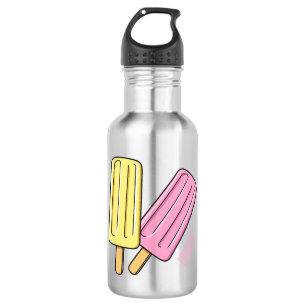Ice pop cartoon illustration stainless steel water bottle