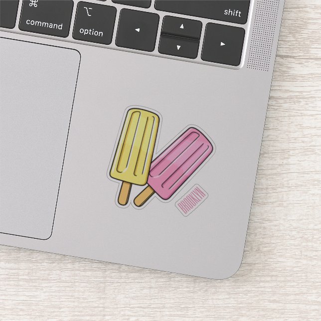 Ice pop cartoon illustration sticker (Detail)