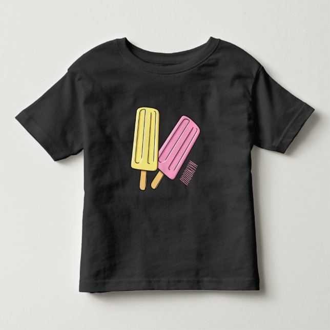 Ice pop cartoon illustration toddler t-shirt (Front)