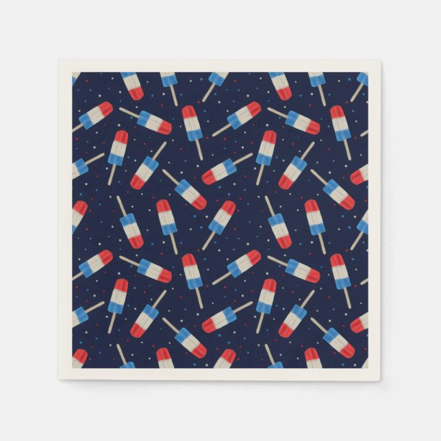 Ice Pops At Night Napkins (Front)