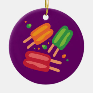 Ice Pops Ceramic Ornament