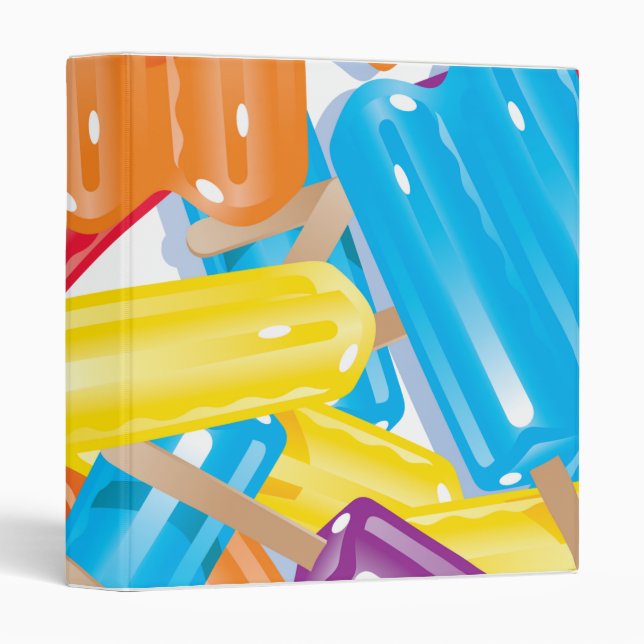 ice pops notebook 3 ring binder (Front/Spine)