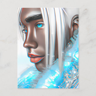 Ice Prince Melanin Black Boy Magic Bruh Winter Bro Postcard