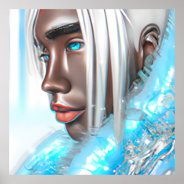 Ice Prince Melanin Black Boy Magic Bruh Winter Bro Poster (Front)