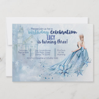 Ice Princess Birthday Party Invite