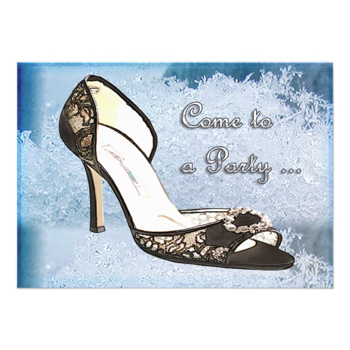 Ice Princess Lace Pumps Invitation