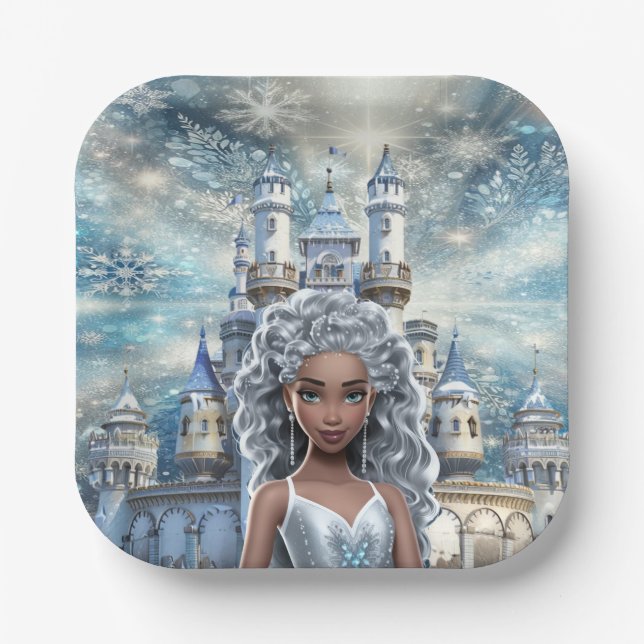 Ice Princess Paper Plates (Front)