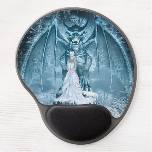 Ice Queen and Dragon Gel Mouse Pad
