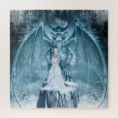 Ice Queen and Dragon Square Puzzle