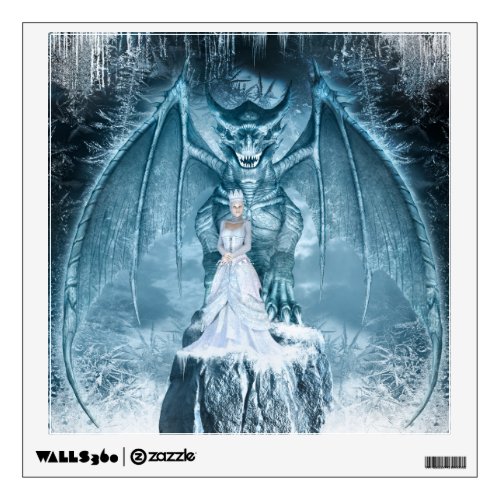 Ice Queen and Dragon Wall Decal