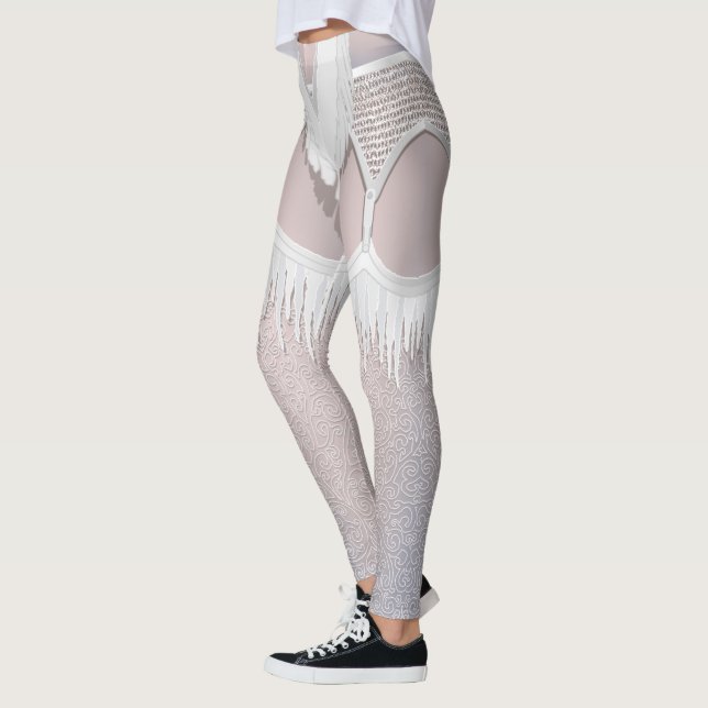 Ice Queen Leggings Funny Christmas Costume Pants (Left)