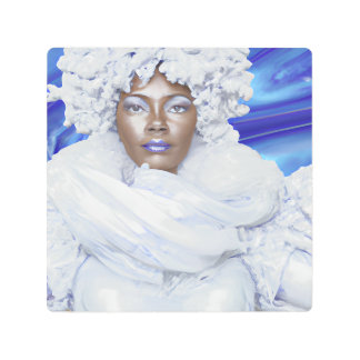 Ice Queen Melanin Women Black Girl Magic Sista Sis Metal Print