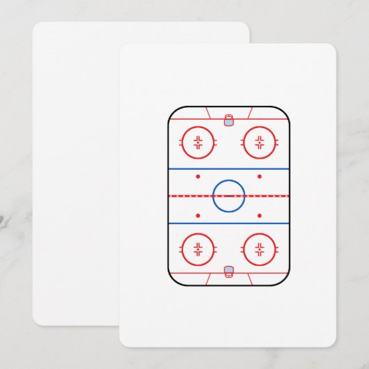 Ice Rink Diagram Hockey Game Companion (Front/Back)