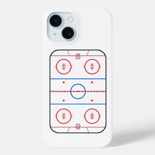 Ice Rink Diagram Hockey Game Companion iPhone 15 Case