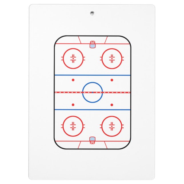 Ice Rink Diagram Hockey Game Companion Clipboard (Back)