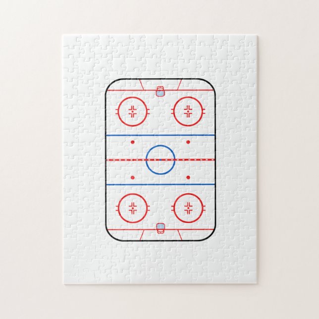 Ice Rink Diagram Hockey Game Companion Jigsaw Puzzle (Vertical)