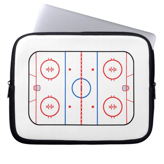 Ice Rink Diagram Hockey Game Companion Laptop Sleeve (Front)