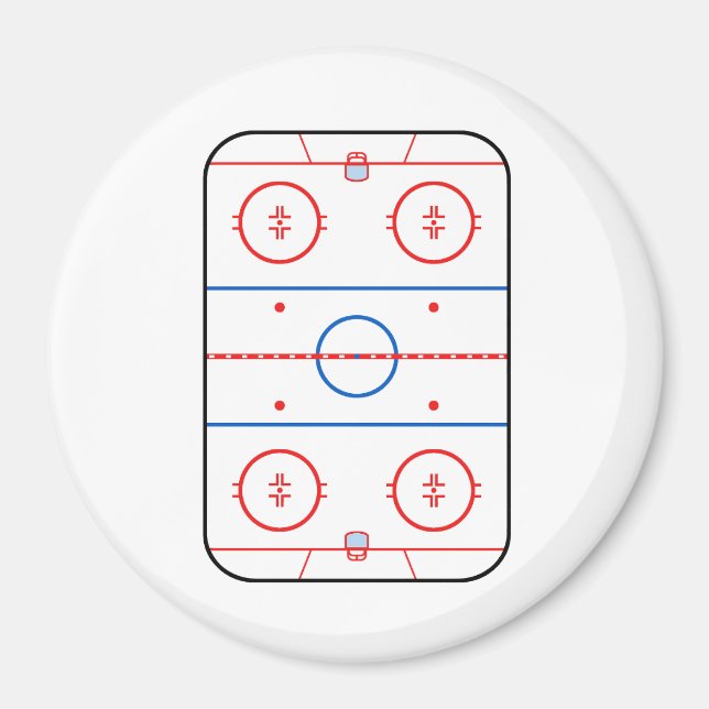 Ice Rink Diagram Hockey Game Companion Magnet (Front)