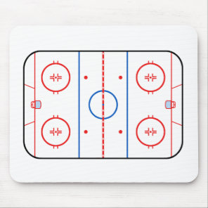 Ice Rink Diagram Hockey Game Companion Mouse Pad