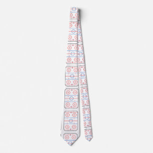 Ice Rink Diagram Hockey Game Companion Neck Tie