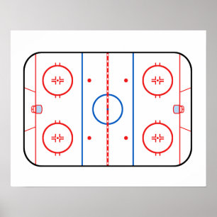 Ice Rink Diagram Hockey Game Companion Poster