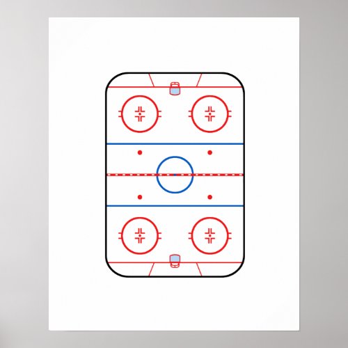 Ice Rink Diagram Hockey Game Companion Poster