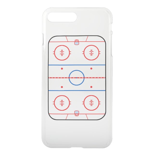 Ice Rink Diagram Hockey Game Companion Uncommon iPhone Case (Back)