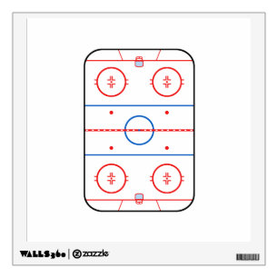 Ice Rink Diagram Hockey Game Companion Wall Sticker