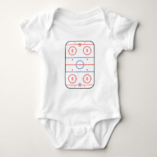 Ice Rink Diagram Hockey Game Decor Baby Bodysuit